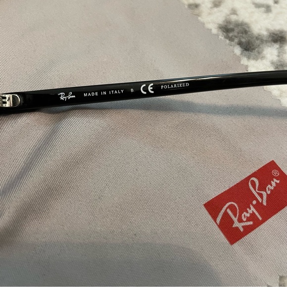 Ray-Ban Polarized 60mm Bill Sunglasses in Black with Polar Green Lenses main image 4